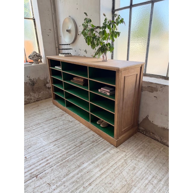 Wood Oak Cabinet with Compartments and Shelves, 1900s For Sale - Image 7 of 18