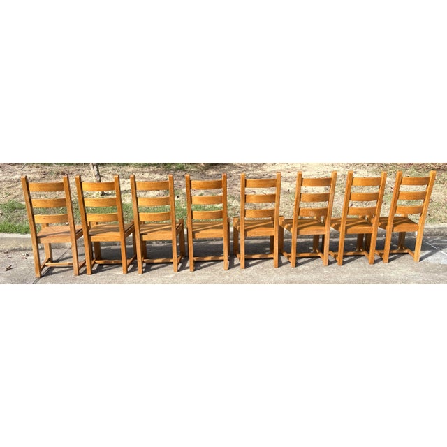 Country French Ladder Back Chairs Ready for Upholstery - Set of 8 For Sale - Image 4 of 6