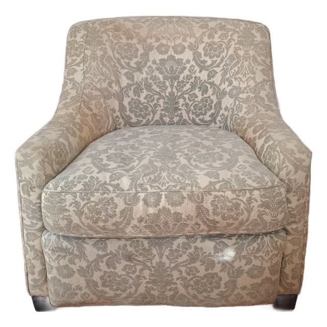 1990s Baker Furniture Company Slope Arm Club Chair #2 For Sale