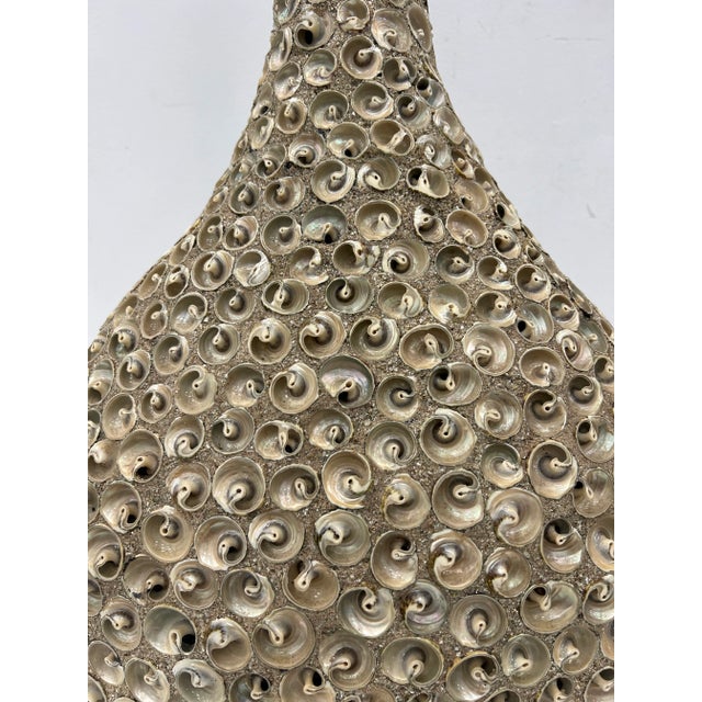 Coastal Overscaled Sea Shells Vase For Sale - Image 3 of 8