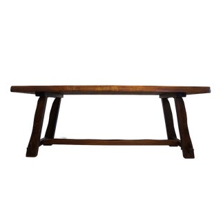 Vintage Brutalist Dining Table in Elm, 1960 For Sale