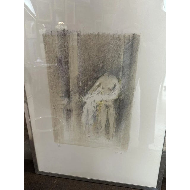 Giuseppe Ajmone, Figure, 1970s, Color Lithograph, Framed For Sale - Image 5 of 10