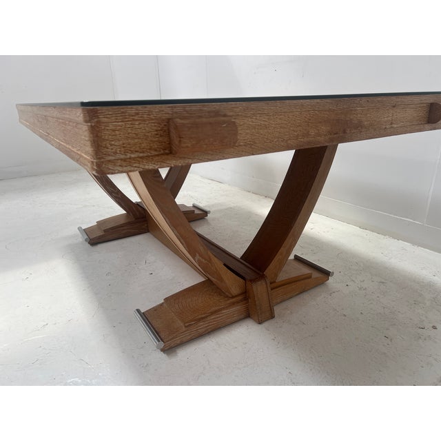 Antique Art Deco Desk in Limed Oak, 1900s For Sale - Image 11 of 18