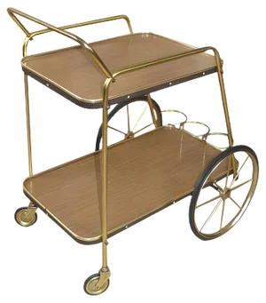 Formica and Brass Bar Cart, 1960s