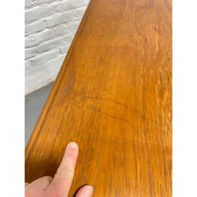 Vintage Mid Century Modern Teak Square Leg Credenza / Sideboard, C. 1960's For Sale - Image 11 of 11