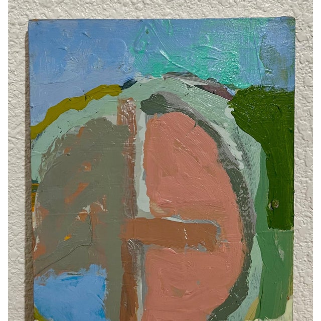 Edward Avedisian, Mod Abstract Expressionist Modernist Oil Painting Edward Avedisian Color Circles For Sale - Image 4 of 9