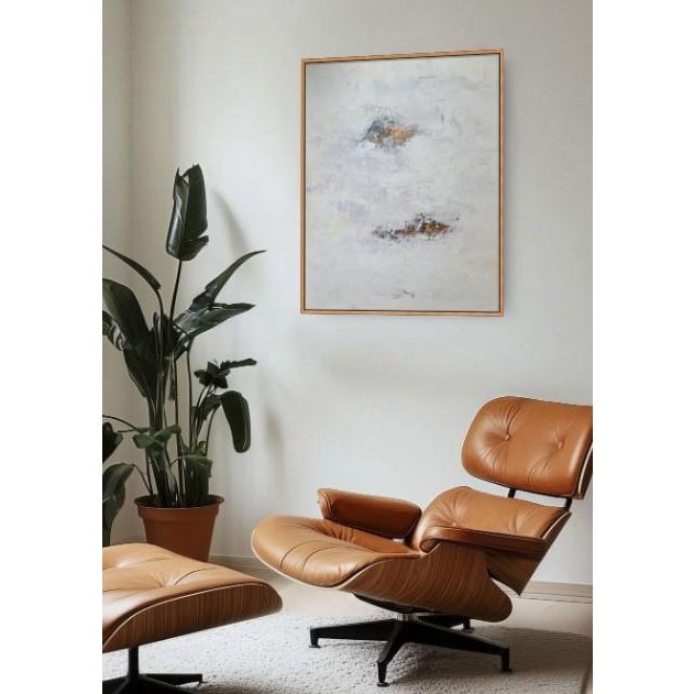 Metal Large Modern Original Abstract Neutral Bronze Gold Painting For Sale - Image 7 of 16