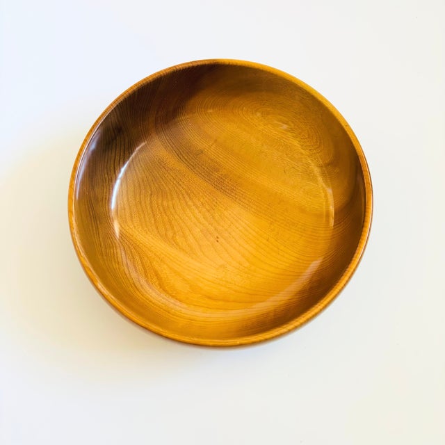 Mid-Century Modern Large Myrtlewood Salad Bowl For Sale - Image 3 of 11