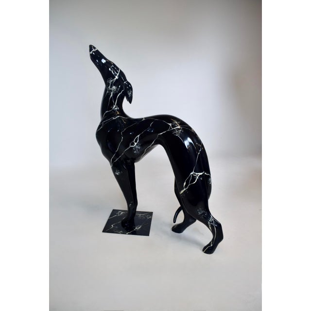 Art Deco Style Life Sized "Pat the Dog" Greyhound Figural Statue For Sale - Image 9 of 13