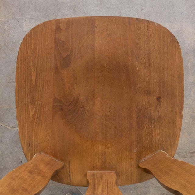 1950s French Wood Brutalist Chairs, Set of 8 For Sale - Image 10 of 16