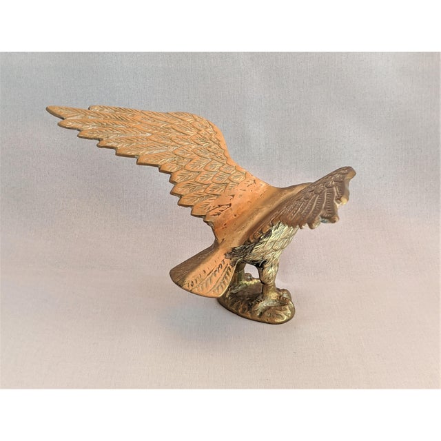Large Flying Brass Eagle Figurine Chairish