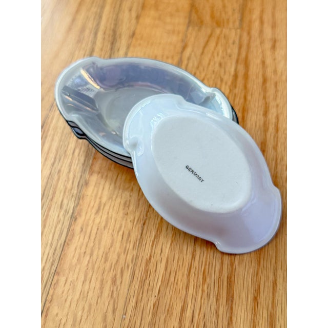 Victorian Antique Opalescent Lustreware Celery Salt Cellars, Germany- Set of 5 For Sale - Image 3 of 11