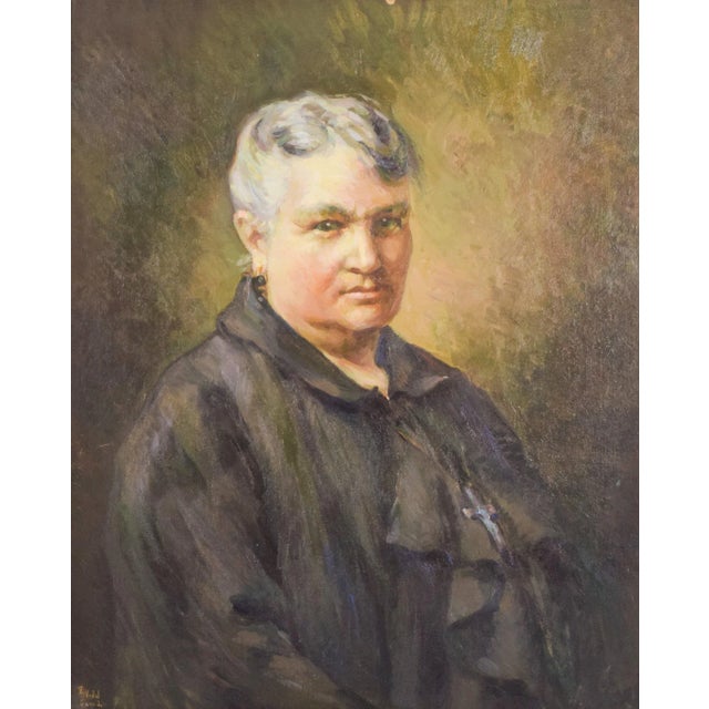 Anonymous, Portrait of a Lady, Early 20th Century, Oil on Canvas For Sale - Image 14 of 14