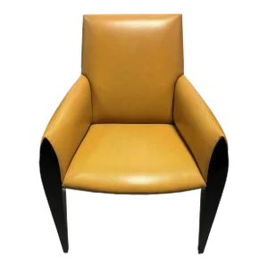 Dakota Jackson "Ke-Zu" Camel Leather Armchair