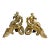 Antique Heavy Pair of Louis XV Style Gilt Bronze Female Sphinx Chenets Andirons For Sale