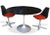 Table and chairs are all structurally sound, light surface wear throughout - consistent with age and use. Light patina to...