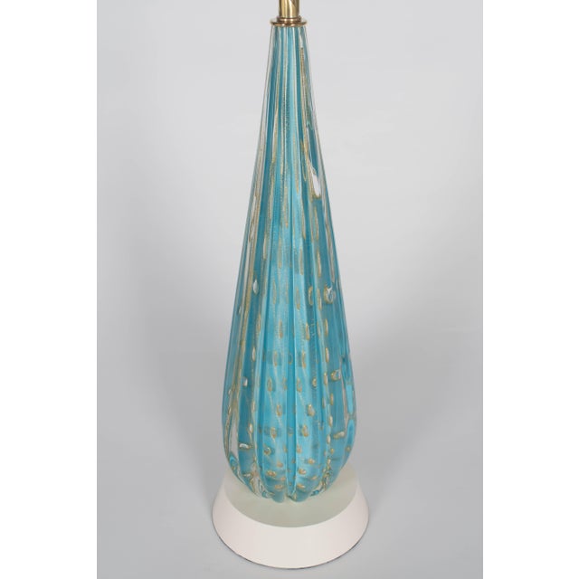 Murano Glass Mid Century Blue Barbini Lamp For Sale - Image 11 of 11