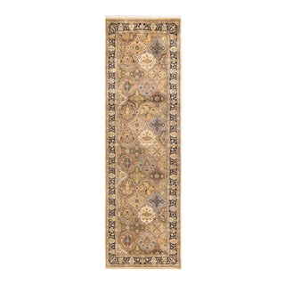 Mogul, One-of-a-Kind Hand-Knotted Runner Rug - Yellow, 3' 0" x 10' 1" For Sale