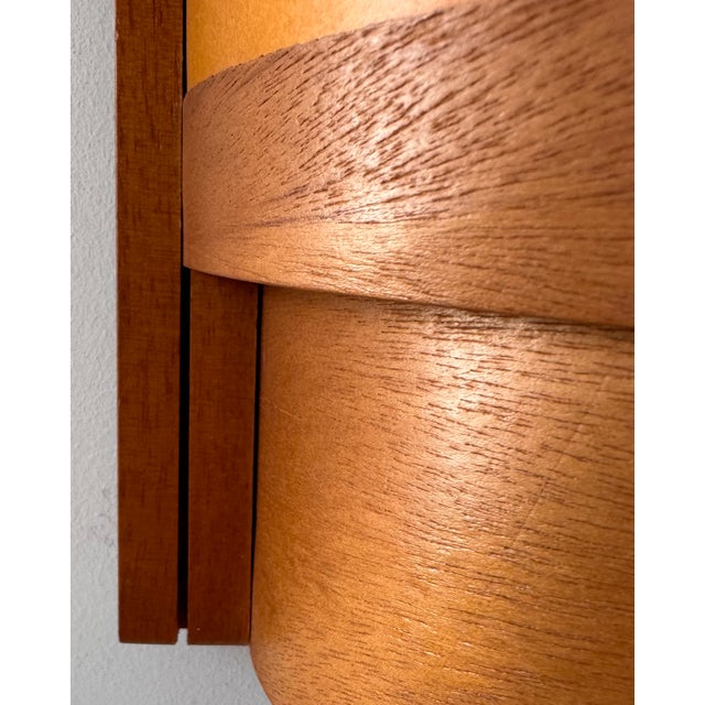 Vintage Pine Slat Wall Sconces, Sweden, 1970, Set of 2 For Sale - Image 3 of 8