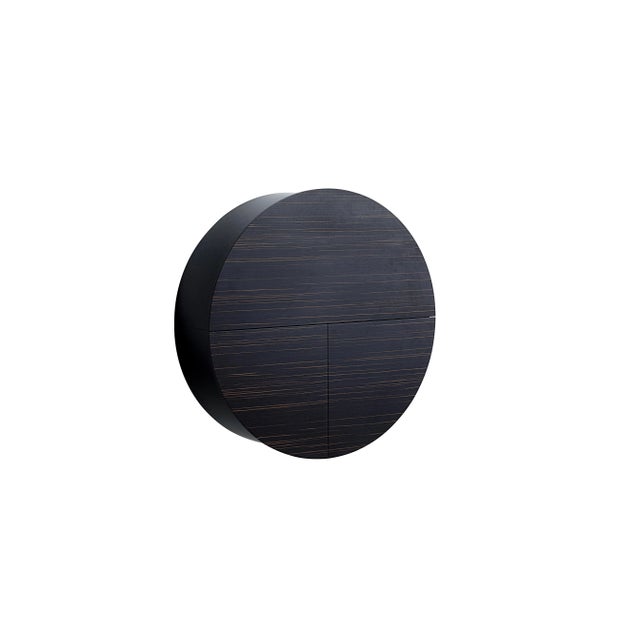 Dark Ebony Veneer Multifunctional Pill Cabinet by Dalius Razauskas for Emko For Sale - Image 4 of 4