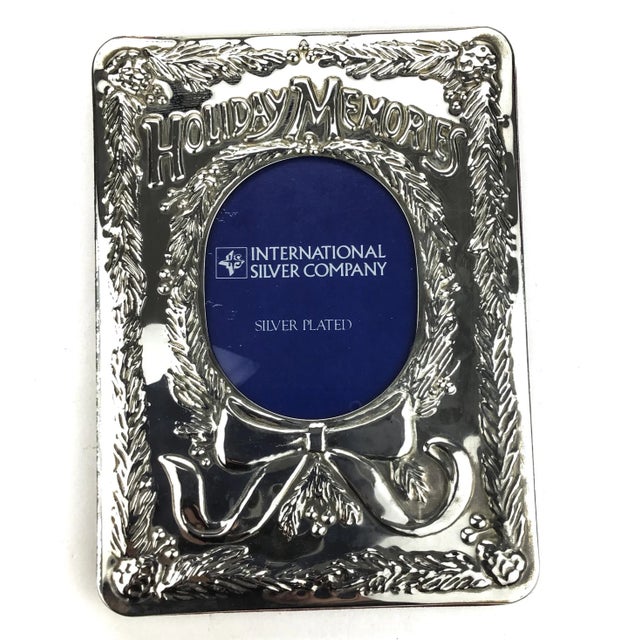 Vintage Silver Plate Holiday Photo Holder For Sale - Image 9 of 9