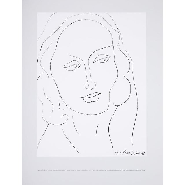 Grande Tête de Femme Poster after Henri Matisse For Sale - Image 4 of 4