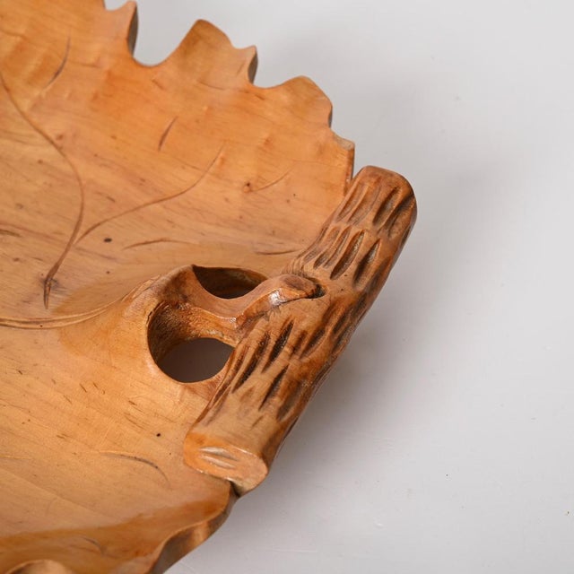 Mid-Century Italian Handmade Birch Maple Leaf-Shaped Centerpiece, 1950s For Sale - Image 14 of 18