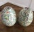 Vintage Chinoiserie Asian Floral Egg Shaped Lamp Vases Drilled for Wiring - a Pair For Sale - Image 4 of 11