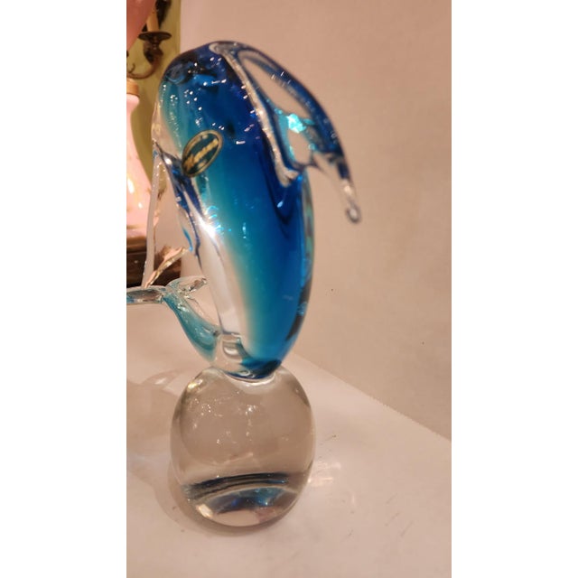 Mid 20th Century Mid-Century Murano Glass Dolphin Sculpture For Sale - Image 5 of 7