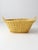 Vintage Painted Yellow Wicker Laundry Basket For Sale - Image 4 of 13