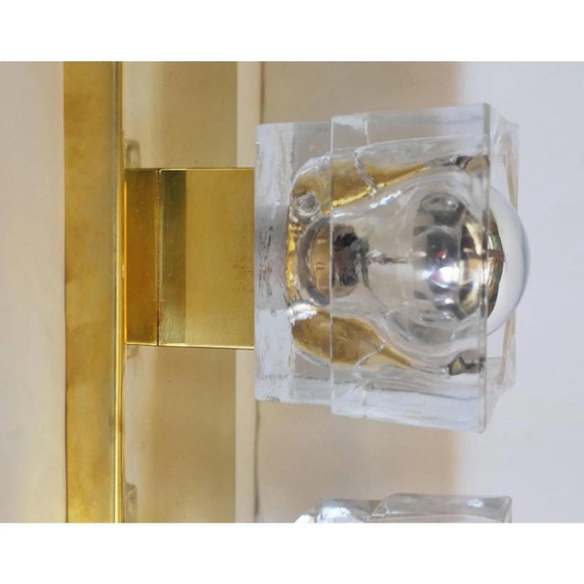 1960s 1960s Sconces With Sciolari Murano Glass Cubes Italy - a Pair For Sale - Image 5 of 6
