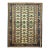 Rare Small Square Traditional Beige Blue Rust Vintage Caucasian Shirvan Rug For Sale