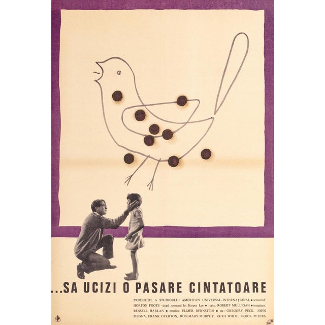 To Kill a Mockingbird Movie Poster, Romania, 1963 For Sale - Image 4 of 4