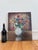 Pink Danish Artist, Still Life Composition, 1960s, Oil Painting on Canvas, Framed, Set of 2 For Sale - Image 8 of 12