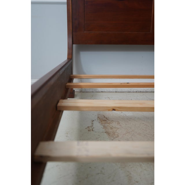 Crescent Cherry Queen Size Sleigh Bed For Sale - Image 11 of 14