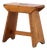 Rustic Pine Stool with Cut-Out Trestle Legs, Sweden, 1920 For Sale
