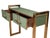 Art Deco Green Glass Console With Brass Handles and Legs Made in Italy For Sale - Image 3 of 6