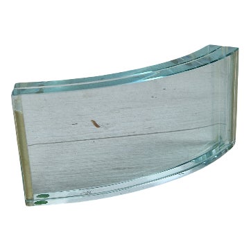 Vintage Photo Frame in Curved and Cut Glass from Fontana Arte, 1960s For Sale