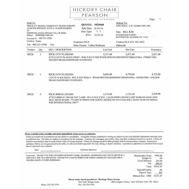 Early 21st Century Cream Foy Table Lamps by Hickory Chair, Set of 2 For Sale - Image 5 of 6