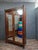 Wood Late 19th Century Louis XVI Mahogany and Veneered Wardrobe with Mirror For Sale - Image 7 of 10
