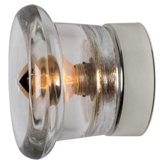 Glass Chrome Wall Sconce attributed to Cosack Leuchten, 1970s For Sale