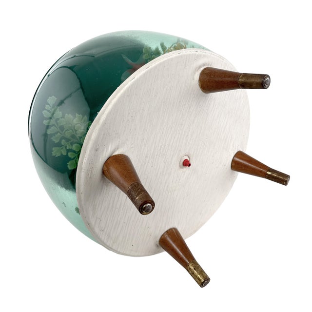 Aqua Vintage 1960s Mid-Century Modern Inflatable Aquarium Stool Ottoman Fish Tank Footstool For Sale - Image 8 of 16