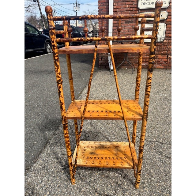Wood Late 19th Century Bamboo Shelving For Sale - Image 7 of 16