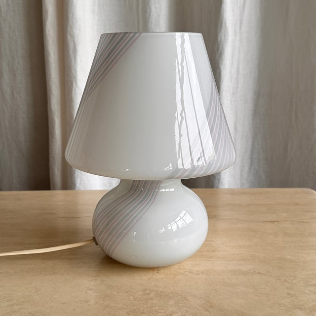 Swirl Murano Glass Mushroom Table Lamps from Maestri Muranesi, 1980s For Sale - Image 6 of 17