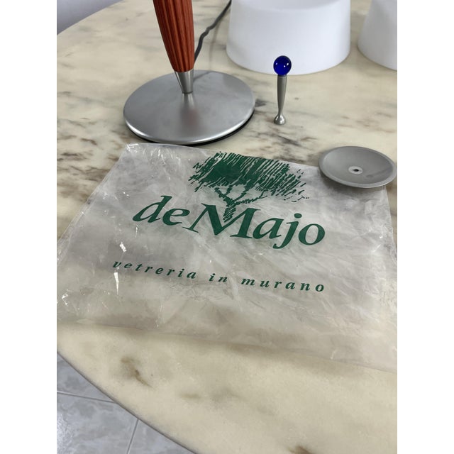 De Majo Murano Glass Table Lamps, 1980s, Set of 2 For Sale - Image 3 of 14