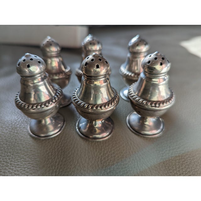 Vintage Dunkirk Sterling Silver Salt and Pepper Shakers Set of 6