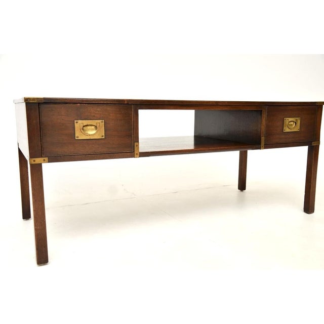 Antique Military Campaign Coffee Table, 1950s For Sale - Image 10 of 12