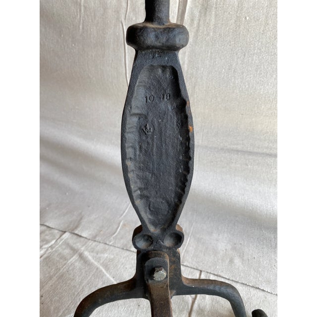 Early 20th Century Fireplace Iron Andirons - a Pair For Sale - Image 9 of 11