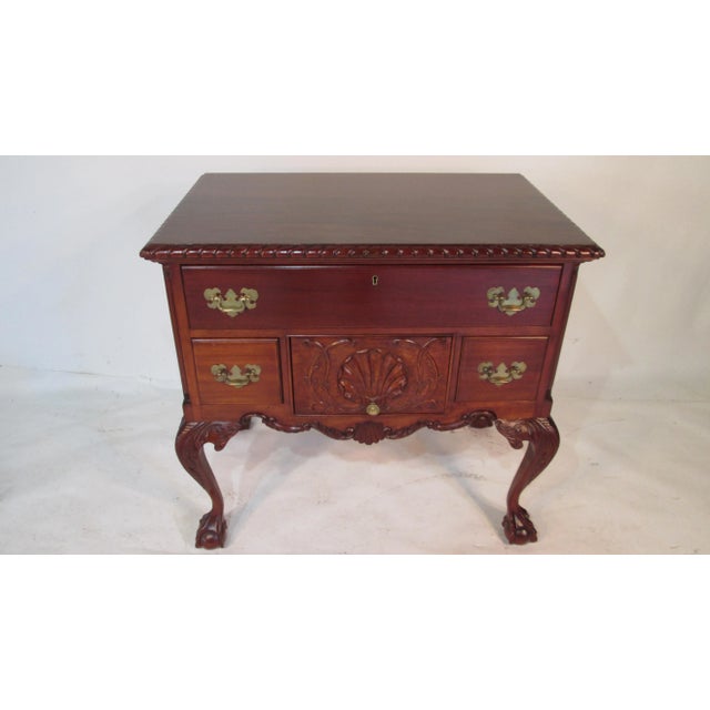 1940s Traditional Custom Made Mahogany Lowboy For Sale - Image 11 of 11