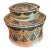 Antique Swedish Folk Art Turned Wood Storage Jar With Lid For Sale